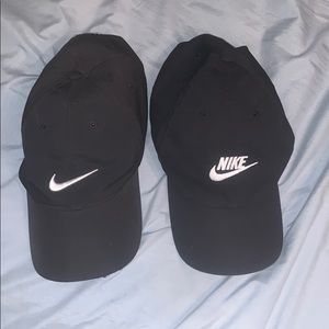 Two Black Nike Hat